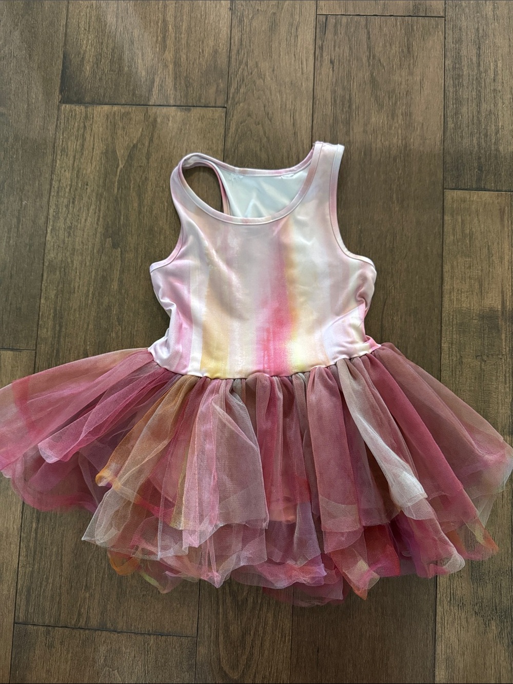 Iloveplum Tutu - Girls Pink tye dye Tulle Tutu Dress